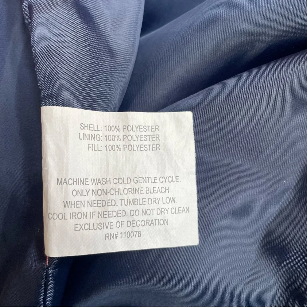 U.S. Polo Assn. Pink/Red Puffer Vest Men’s Size L Full Zip with Front Pockets - Picture 6 of 8